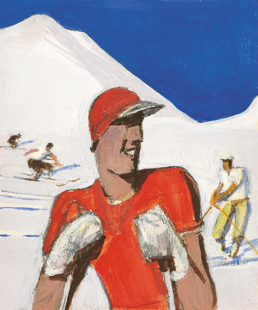 Schifahrer im Sonnenschein