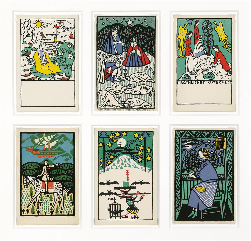 Sechs Postkarten der Wiener Werkstätte