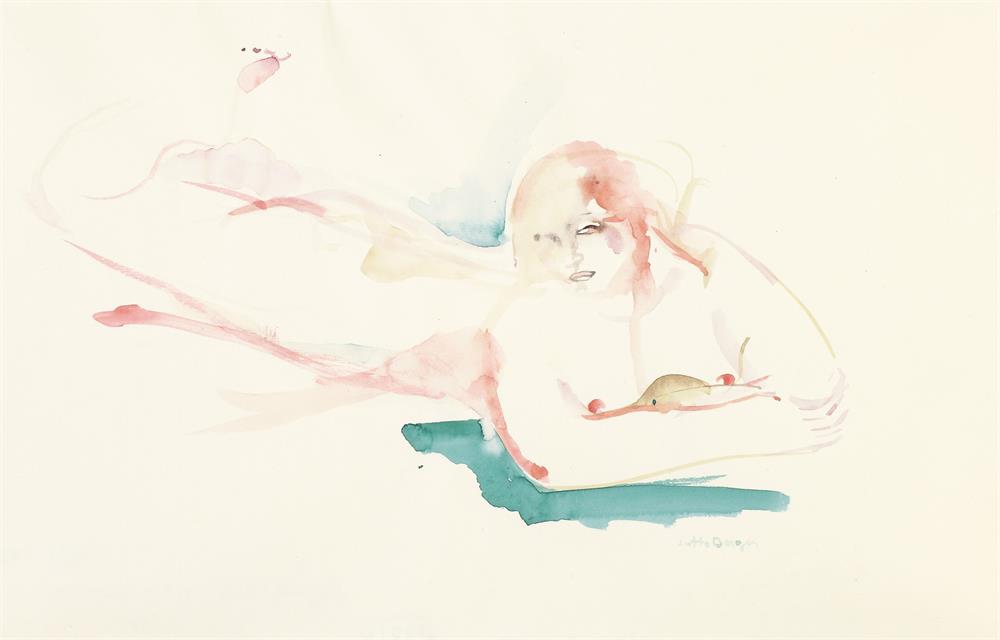 Sphinx, liegender Akt