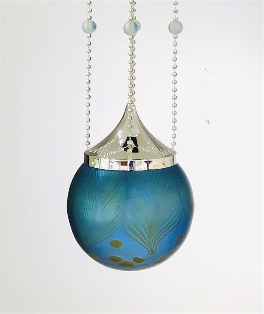 Large Lamp in Ball Shape around 1901 
with New Lamp Suspension of the Company J. & L. Lobmeyr